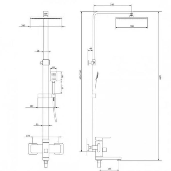 Душова система PRO16-02 Wezer 1034676 фото