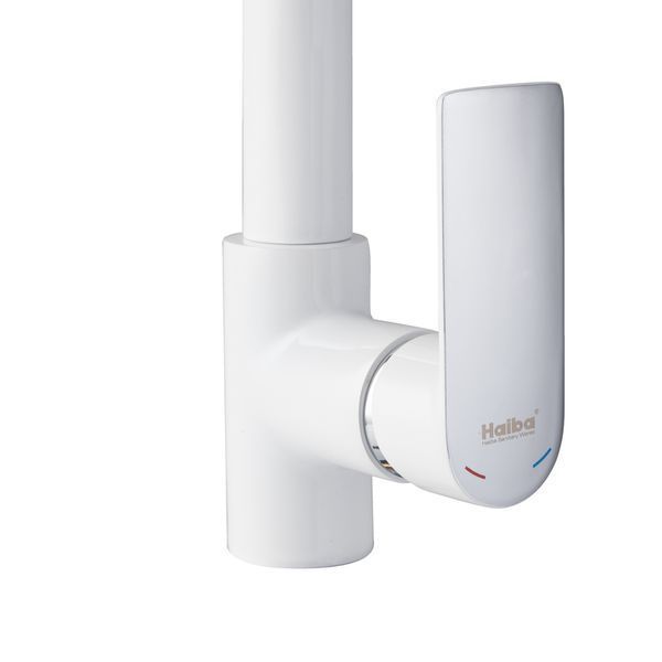 Змішувач для кухні HAIBA ALEX 018 WHITE-CHROME (HB9569) HB9569 фото