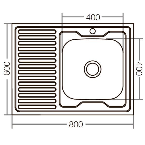 Кухонна мийка накладна Zerix Z8060R-06-160E (Satin) (ZX1617) ZX1617 фото