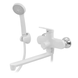 Змішувач для ванни Plamix Lucas-006 EURO SET White з шлангом, лійкою та кронш... PM0709 фото 1