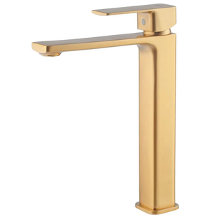 Змішувач для умивальника високий Haiba KUBUS 001 (HIGH) BRUSHED GOLD (HB9623) HB9623 фото