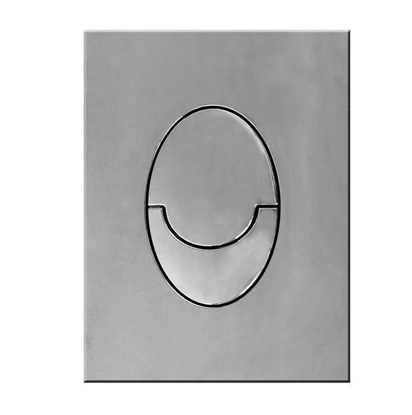 Панель змиву Koer KT-0606-01 157x198x10mm пластикова, кнопка закруглена (колір хром) (KR5342) KR5342 фото