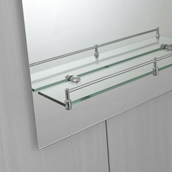 Дзеркало настінне Zerix LAGUNA MRZ03-50x70x11 прямокутне з дугоподібним верхом та полицею (ZX5622) ZX5622 фото