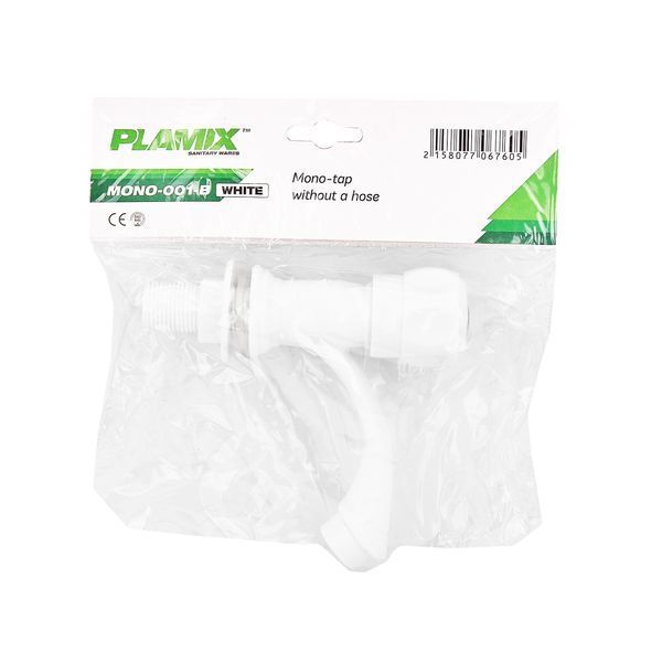 Кран для холодної води Plamix Mono-001-B White (PM0676) PM0676 фото