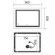 Дзеркало Mixxus Premium QUADRO MR20-80x60-Reverse з LED Touch, Anti-fog, димером, регулятором яскравості (MP6619) MP6619 фото 3