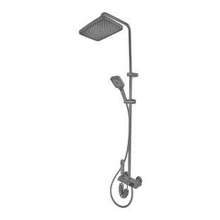 Душова колона зі змішувачем Mixxus Premium NEPTUNE 009-J GRAPHITE з кнопкою п... MI6833 фото