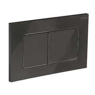 Панель змиву Koer KT-0602-16 240x160x10mm пластикова, кнопка квадратна (колір чорний глянцевий) (KR5182) KR5182 фото