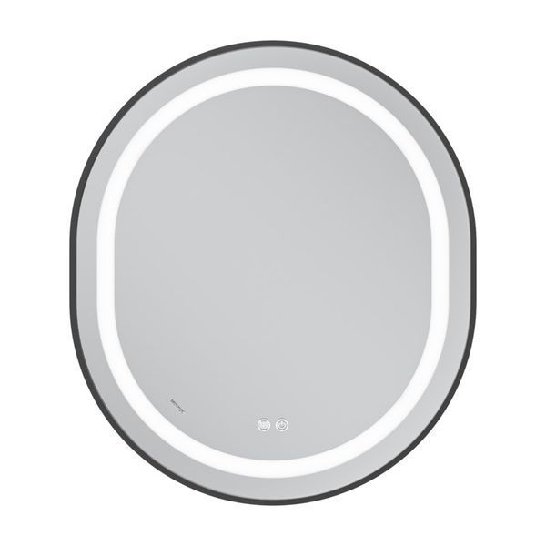 Дзеркало Mixxus Premium ELLIPSE MV05-80x70-Reverse Black з LED Touch, Anti-fog, димером (3-6,5kK) (MP6646) MP6646 фото