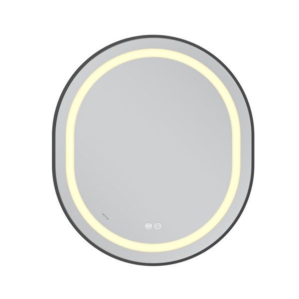 Дзеркало Mixxus Premium ELLIPSE MV05-80x70-Reverse Black з LED Touch, Anti-fog, димером (3-6,5kK) (MP6646) MP6646 фото