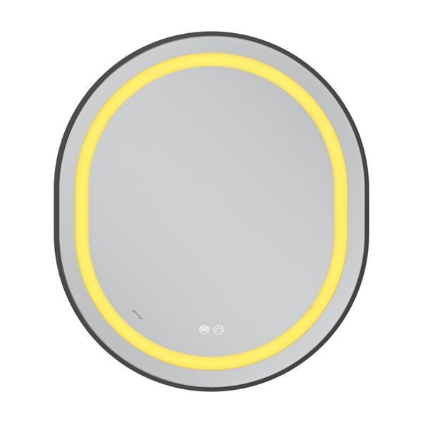 Дзеркало Mixxus Premium ELLIPSE MV05-80x70-Reverse Black з LED Touch, Anti-fog, димером (3-6,5kK) (MP6646) MP6646 фото