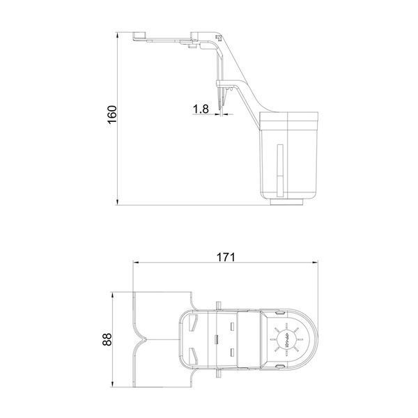 Холдер для освіжаючих пігулок для унітазу Koer KT-0704 для KT-0407 (колір білий) (KR5710) KR5710 фото