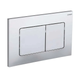 Панель змиву Koer KT-0602-01 240x160x10mm пластикова, кнопка квадратна (колір хром) (KR5178) KR5178 фото 1
