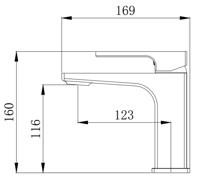 Змішувач для умивальника BS145MC VENTA 88001 фото