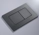 Панель змиву Koer KT-0602-07 240x160x10mm пластикова, кнопка квадратна (колір графіт) (KR5183) KR5183 фото 2
