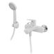 Змішувач для ванни Plamix Lucas-009 EURO SET White з шлангом, лійкою та кронш... PM0708 фото 1