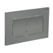 Панель змиву Koer KT-0602-07 240x160x10mm пластикова, кнопка квадратна (колір графіт) (KR5183) KR5183 фото 1