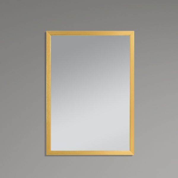 Дзеркало настінне Zerix FONTE MRZ09-70x85-Reverse GOLD прямокутне в золотій рамі (ZX5639) ZX5639 фото