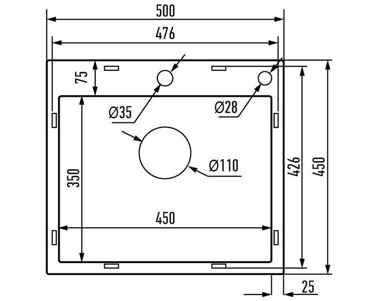 Мийка з нержавіючої сталі Mixxus MH5045 Decor Graphite (3.0/0.8) колір графіт (MI8310) MI8310 фото