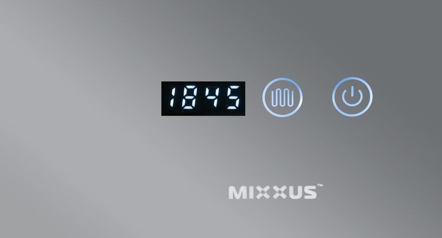 Дзеркало Mixxus HARD MR06-50x80-CASE з LED Touch, Anti-fog, димером, регулятором яскравості, годинником (MI6657) MI6657 фото