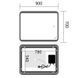 Дзеркало Mixxus Premium OLIVARY MR19-90x70-Reverse з LED Touch, Anti-fog, димером (3-6,5kK) (MP6630) MP6630 фото 8
