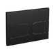 Панель змиву Koer KT-0604-05 240x160x10mm пластикова, кнопка закруглена (колір чорний матовий) (KR5324) KR5324 фото 1