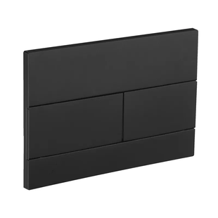Панель змиву Koer KT-0603-05 240x160x10mm пластикова, кнопка лінійна (колір чорний матовий) (KR5320) KR5320 фото