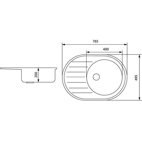 Мийка кухонна Zerix ZS-7750R-07 Мармурова (ZX4558) ZX4558 фото