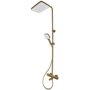 Душова колона Mixxus Premium VIRGO 009-J BRUSHED GOLD з термостатичним змішув... MI6649 фото