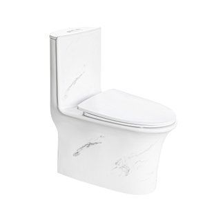 Унітаз-моноблок SY 1612 PAINT rim 71*39*77 білий 0058450 фото