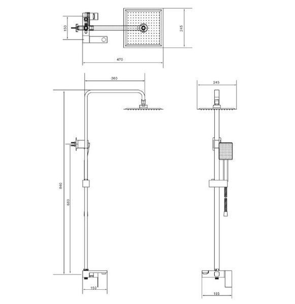 Душова система PRO16A-02 Wezer 1047283 фото