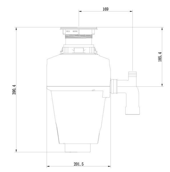 Подрібнювач харчових відходів Zerix ZD-01-0,5 390Вт (ZX6154) ZX6154 фото