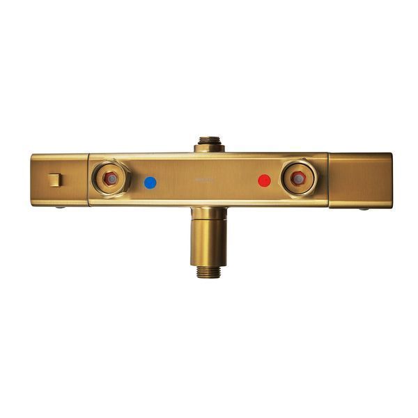 Душова система Mixxus Premium VIRGO 009-J BRUSHED GOLD з термостатичним змішув... MI6649 фото
