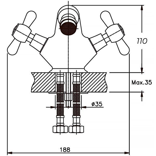 Змішувач для біде Haiba Dominox 162 (HB0074) HB0074 фото