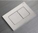 Панель змиву Koer KT-0602-02 240x160x10mm з нержавіючої сталі, кнопка квадратна SUS304 (KR5179) KR5179 фото 3