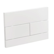 Панель змиву Koer KT-0603-03 240x160x10mm пластикова, кнопка лінійна (колір білий) (KR5318)