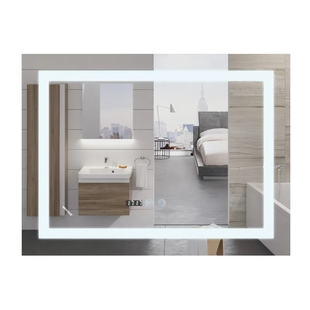 Дзеркало Mixxus WARM MR02-80x60 з LED Touch, Anti-fog, димером, регулятором яскравості, годинником (MI6004) MI6004 фото