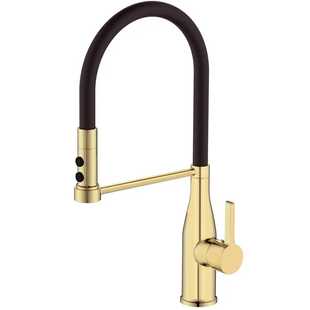 Змішувач для кухні Mixxus Premium Summer 017 BRUSHED GOLD REFL.BLACK (MI6964) MI6964 фото