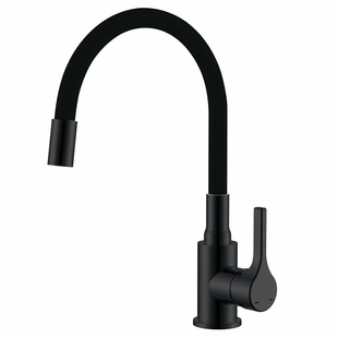 Змішувач для кухні Zerix Rex-011 Black Refl.Black з нерж.сталі (Колір чорний+... ZX6132 фото