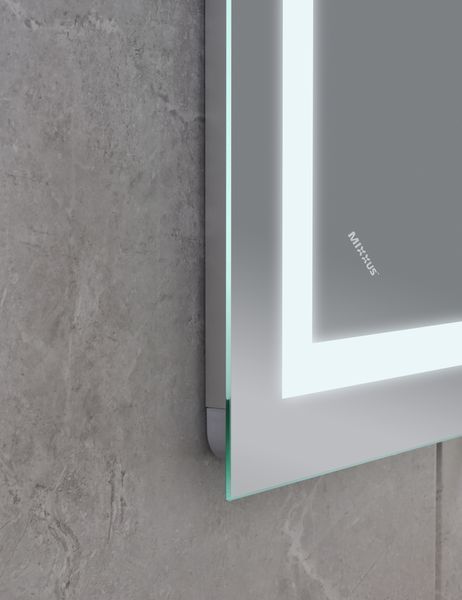 Дзеркало Mixxus WARM MR02-80x60 з LED Touch, Anti-fog, димером, регулятором яскравості, годинником (MI6004) MI6004 фото