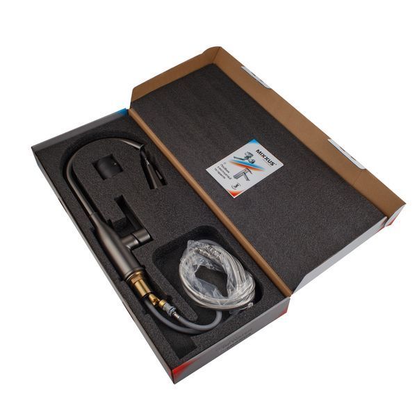 Змішувач для кухні з висувним виливом MIXXUS PREMIUM SUMMER 014 GRAPHITE (Кол... MI8282 фото