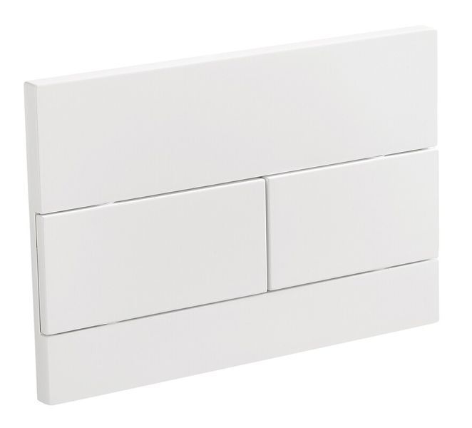 Панель змиву Koer KT-0603-03 240x160x10mm пластикова, кнопка лінійна (колір білий) (KR5318) KR5318 фото