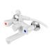 Змішувач для ванни PLAMIX OMEGA-142 EURO SET WHITE (зі шлангом, лійкою та кро... MX9699 фото 2