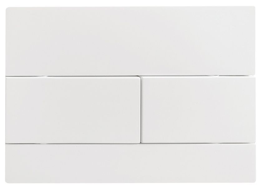 Панель змиву Koer KT-0603-03 240x160x10mm пластикова, кнопка лінійна (колір білий) (KR5318) KR5318 фото
