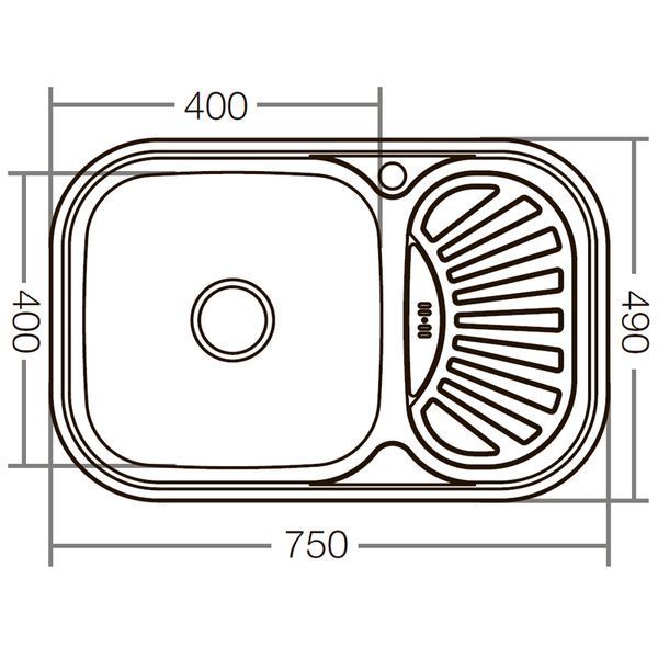 Кухонна мийка Zerix Z7549-08-180E (Satin) (ZX1606) ZX1606 фото