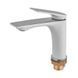 Змішувач для умивальника Mixxus Premium DERBY 001 (NUT) WHITE-CHROME (MI6613) MI6613 фото 2