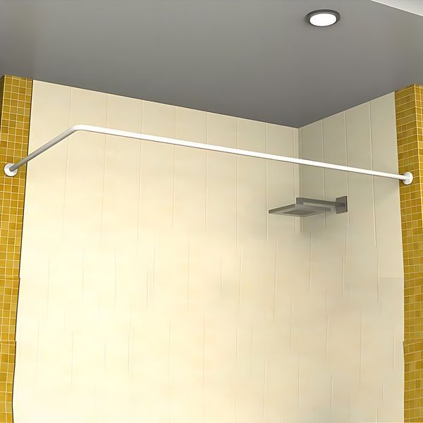 Штанга для шторки П-подібна універсальна 80x80x80cm, 80x160cm, 240cm (нержавіюча сталь) (ZX6102) ZX6102 фото