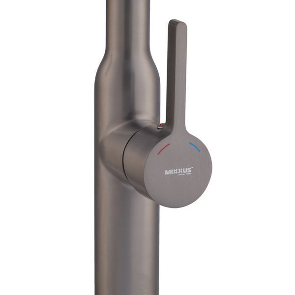 Змішувач для кухні MIXXUS PREMIUM PULL 017 GRAPHITE REFL.BLACK (Кол.графіт+си... MI8278 фото