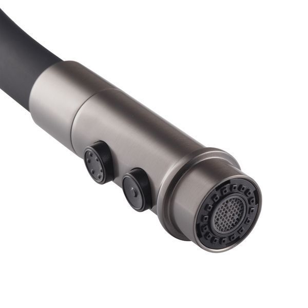 Змішувач для кухні MIXXUS PREMIUM PULL 017 GRAPHITE REFL.BLACK (Кол.графіт+си... MI8278 фото
