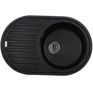 Мийка кухонна Zerix ZS-7750R-03 Чорна (ZX4556) ZX4556 фото