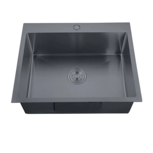 Кухонна мийка Zerix ZH5045-215 Nano-Black (3.0/0.8) з нерж. сталі (MX1580) MX1580 фото